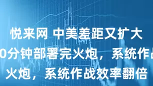 悦来网 中美差距又扩大了？美军10分钟部署完火炮，系统作战效率翻倍